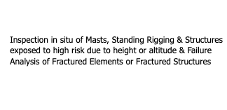 Inspection in situ of Masts